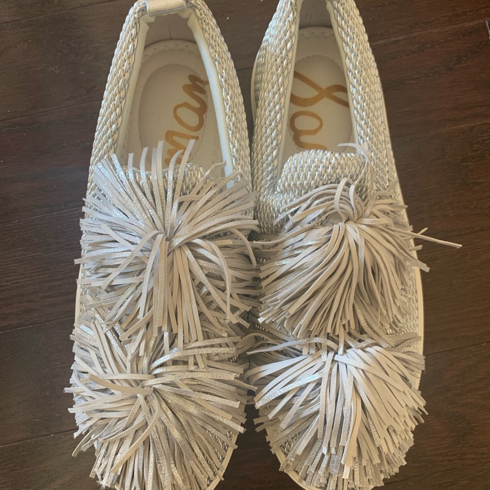 Sam Edelman Silver Fringe Sneaker